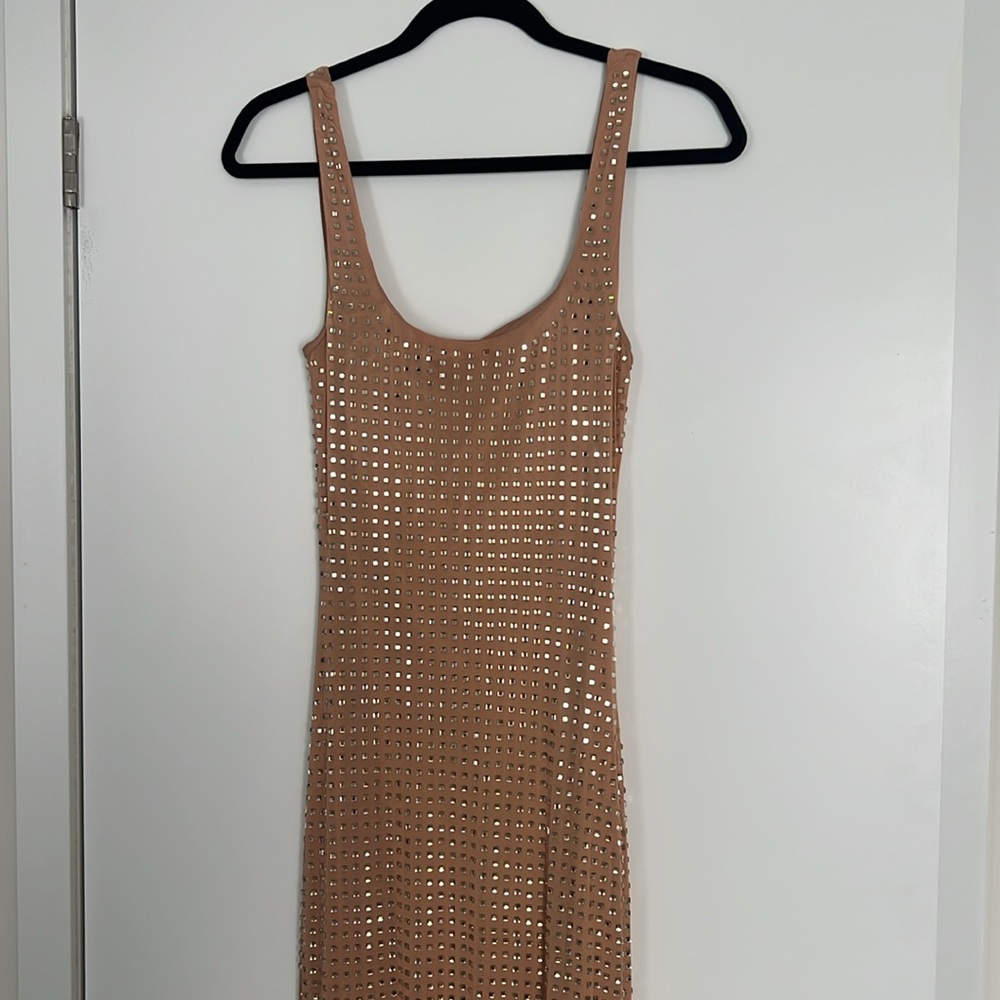Low Back Rhinestone Slim Formal Dress - Picture 3 of 4